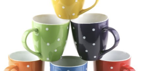 Amazon: Highly Rated Set Of 6 Large-Sized Polka-Dot Coffee Mugs Only $14.97