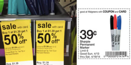 Walgreens: *HOT* Sharpie Permanent Markers Only $0.20 Each (No Coupons Needed!)