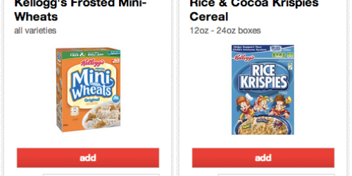 Target: High Value Kellogg’s Cereal Cartwheel Offers = Frosted Mini Wheats Only $0.75 per Box + More