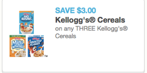 *HOT* $3 Off 3 Kellogg’s Cereals Coupon (Still Available!) = Cheap Cereal at Target & Walgreens