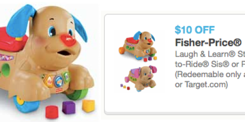 *HOT* High Value $10/1 Fisher-Price Laugh & Learn Stride-to-Ride Puppy Target Store Coupon