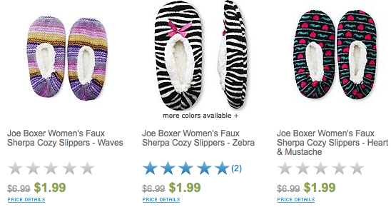 joe boxer slippers sears