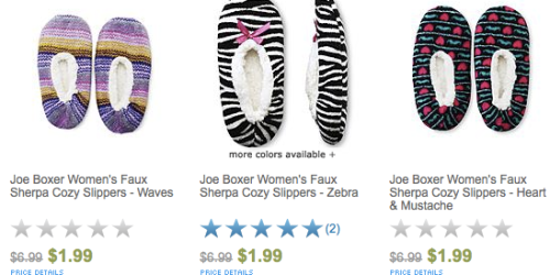 Sears.com: Women’s Joe Boxer Slippers Only $1.99  (Plus, FREE In-Store Pickup)