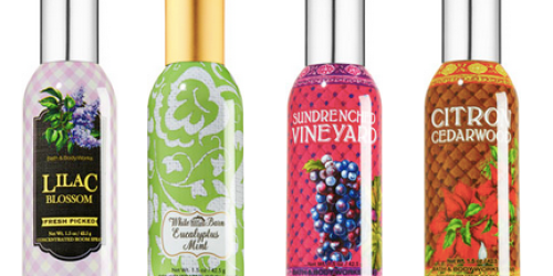 Bath & Body Works: Room Sprays Only $3 (Reg. $5.50 – Today Only!) + $10 Off $30 In-Store Purchase Coupon