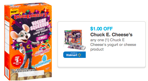 Rare $1/1 Chuck E. Cheese's Yogurt or Cheese Product Coupon ...