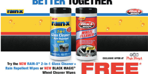 Pep Boys: FREE Rain-X Glass Cleaner & Wheel Cleaner Wipes (After Rebate Thru 4/21) – Can Submit Online