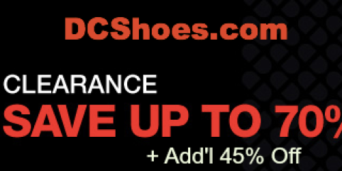 DC Shoes: Up To 70% Off Clearance Event + EXTRA 45% Off = Deep Discounts on Shoes & More