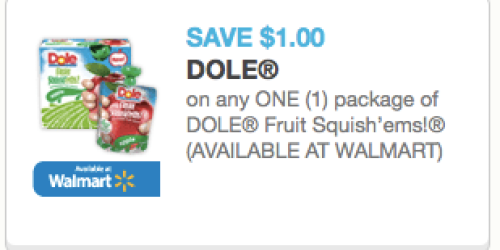 New & High Value $1/1 DOLE Fruit Squish’ems Coupon = Only $1.68 at Walmart