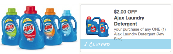 *HOT* $2/1 Ajax Laundry Detergent Coupon (New Link!) = Only $0.50 Per ...