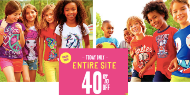 The Children’s Place: 40% Off Sitewide Today Only = Great Deals on Kid’s Tees, Shorts, Tanks, Pajamas