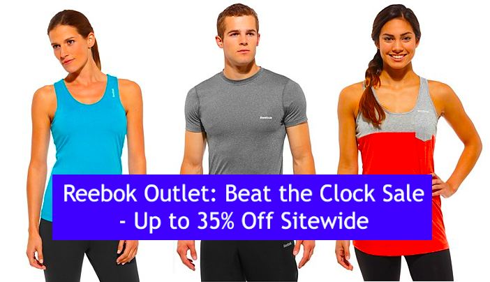 Reebok Outlet: Beat the Clock Sale \u003d Up 