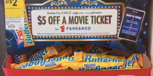 Walgreens: Sweet Deal on Nestle Candy + $5 Off Fandango Movie Ticket When You Buy 5 Nestle Singles