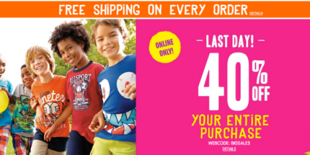 The Children’s Place: 40% Off Sitewide + Free Shipping Today Only = Great Deals on Flip Flops + More