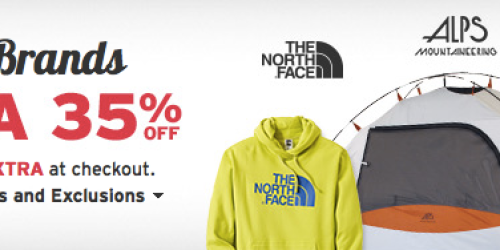 REI Outlet: EXTRA 35% Off The North Face, Alps Mountaineering and Mountain Hard Wear Products