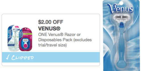 New $2/1 Venus Razor Coupon = Better Than FREE Razor at CVS (Starting 5/11 – Print Coupon NOW!)