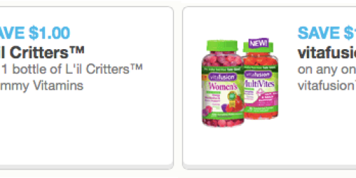 New $1/1 L’il Critters & $1/1 Vitafusion Gummy Vitamins Coupons = Nice Deal at Rite Aid