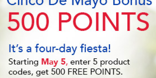 Kellogg’s Family Rewards: 500 BONUS Points for Entering 5 Codes (Thru May 8th Only!) + New 50 Point Code
