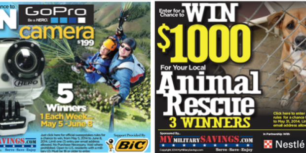 Military Giveaways: Enter to Win GoPro Camera + More (+ May Commissary Deals & New Coupon Page)