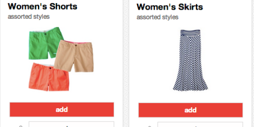 Target Cartwheel: New 25% off Women’s Shorts & 20% off Women’s Skirts Offers