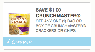 New $1/1 Bag of CrunchMaster Gluten-Free Crackers or Chips Coupon ...