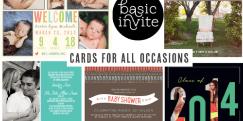 Giveaway: 3 Readers Win 100 Custom Cards from Basic Invite (+ 20% Off Baby Announcements + More)