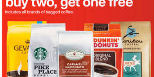 Target: Buy 2 Get 1 Free Bagged Coffee Sale = Nice Deals on Starbucks, Seattle’s Best Coffee & More
