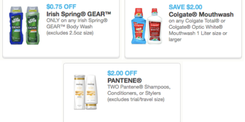 New Coupons.com Coupons (Including Colgate Mouthwash, Irish Spring Gear & More!)