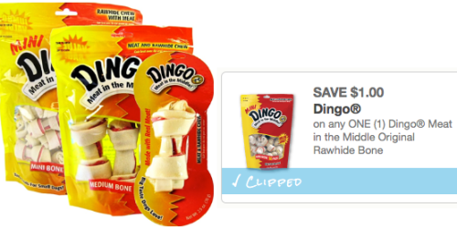 New $1/1 Dingo Meat in the Middle Rawhide Bones Coupon = Great Deals at Walmart + More