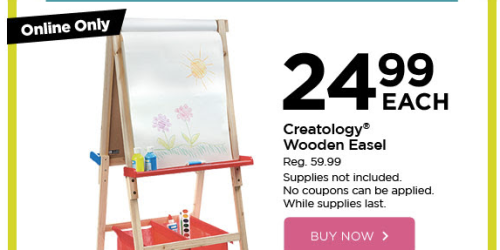 Michaels.com Flash Sale: Creatology Kids Wooden Easel Only $24.99 (Reg. $59.99) – Today Only