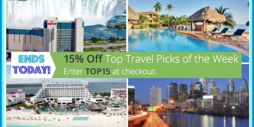 Groupon: Extra 15% Off Top Travel Picks of the Week
