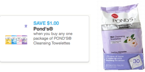 New $1/1 Pond’s Cleansing Towelettes Coupon = Nice Deals at CVS & Walgreens
