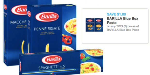 New $1/2 Barilla Blue Box Pasta Coupon = Only $0.78 Per Box at Walmart