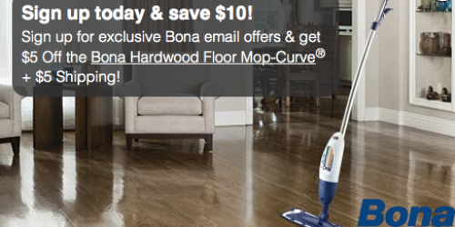 $10 Off Bona Hardwood Floor Mop (Includes Ready-To-Use Floor Cleaner & Washable Cleaning Pad)