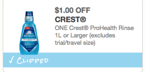 CVS: 2 FREE Crest Pro-Health 1L Rinses (Starting 5/25)