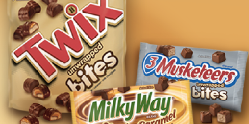 High-Value $3/2 Twix, 3 Musketeers, Snickers or Milky Way Bites 6 oz. Coupon + More (Just Share w/ Friends)
