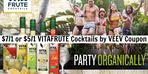 High Value $7/1 or $5/1 VITAFRUTE Organic & All-Natural Cocktails by VEEV Coupon