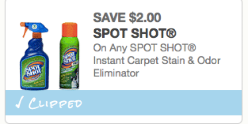 High Value $2/1 Spot Shot Instant Carpet Stain & Odor Eliminator Coupon + Walmart Scenario