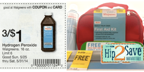 Walgreens: Two Bottles of Store Brand Hydrogen Peroxide AND First Aid Bag Only 67¢ Total