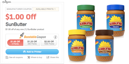 High Value $1/1 or $2/1 SunButter Product Coupon
