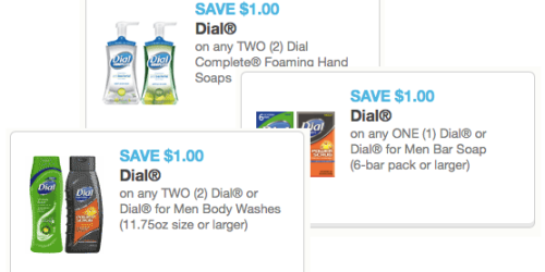 $4 in New Dial Coupons (Including Hand Soap & Body Wash) = Great Deals at Target & Walgreens