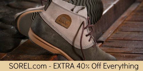 Sorel.com: EXTRA 40% Off (Including Sale Items!) = Great Deals on Men’s Boots + More