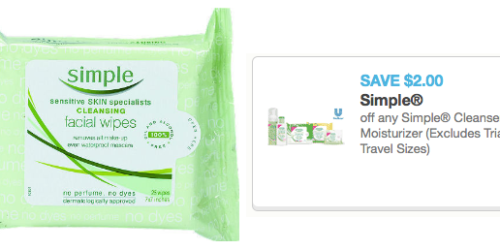 High Value $2/1 Simple Cleanser or Moisturizer Coupon