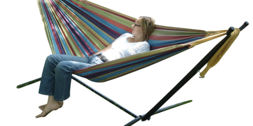 Amazon: Highly Rated Vivere Double Hammock with Steel Stand Only $94.90 (Reg. $159.97!)