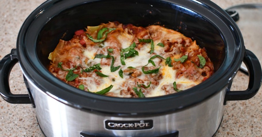 this veggie lasagna in a Crock-Pot is a favorite slow cooker weeknight meal