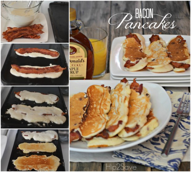Bacon Pancakes Breakfast Idea Hip2Save