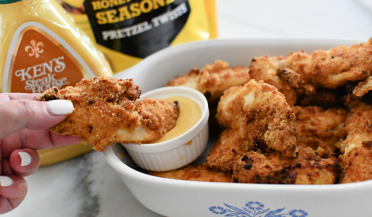 Air Fry Crispy Honey Mustard Chicken Tenders Using Just 3 Ingredients!
