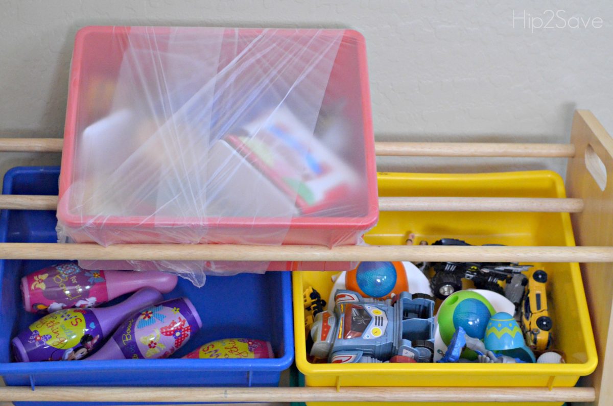 Plastic Wrap Toy Bins for Packing
