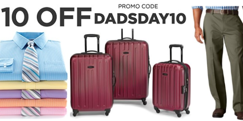 Kohl’s: $10 Off $30 Men’s Apparel, Accessories, and Luggage Purchase Coupon (Through June 15th)