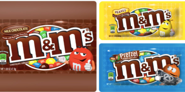 New Buy 1 M&M’s Candies and Get 1 M&M’s Pretzel Candies Free Coupon = Only 30¢ at Walgreens