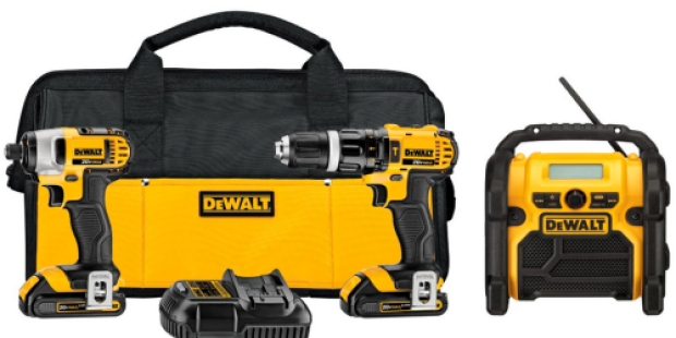 Amazon: DEWALT 3 Tool Combo Kit $259 Shipped Today Only (Includes Driver, Hammer Drill & Radio)